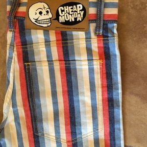 NWOT Striped Cheap Monday jeans